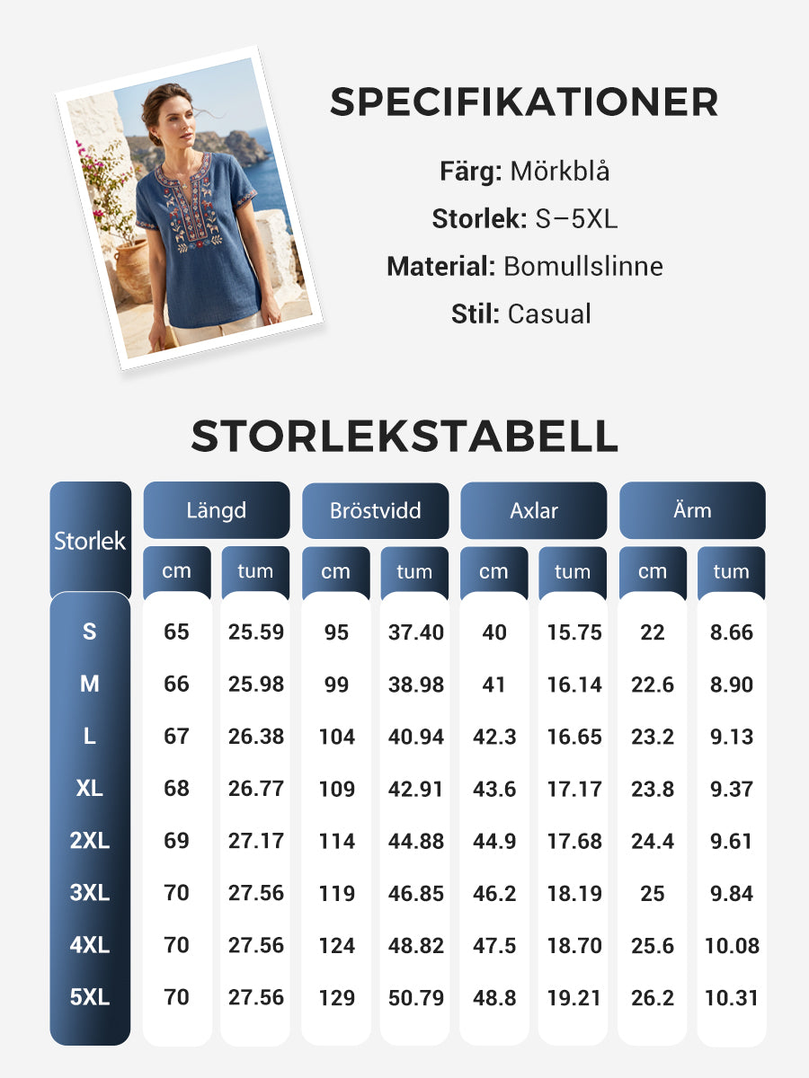 Women's retro Swedish Midsummer floral patchwork runner casual t-shirt