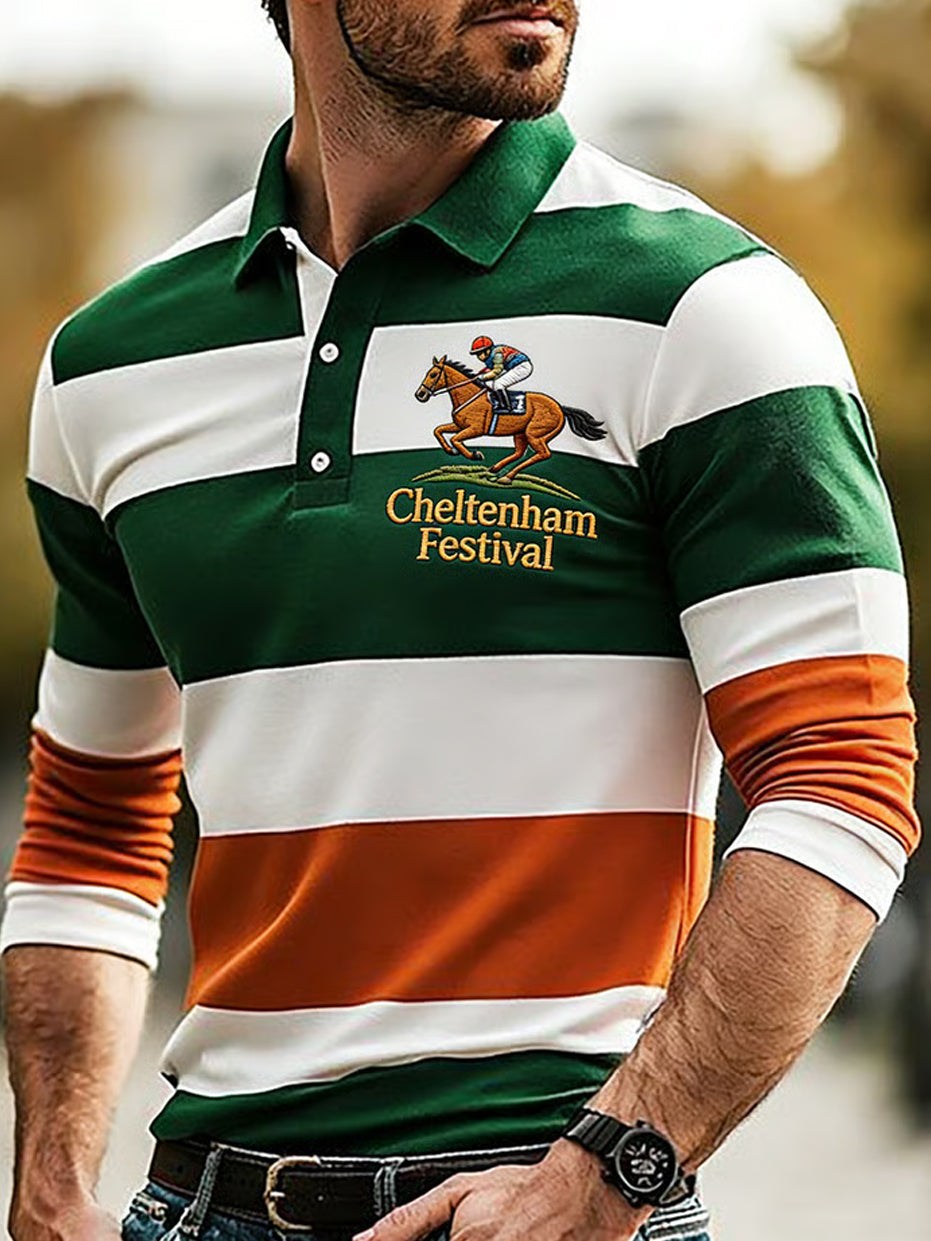 Men's St. Patrick's Day Printed Casual Polo Polos