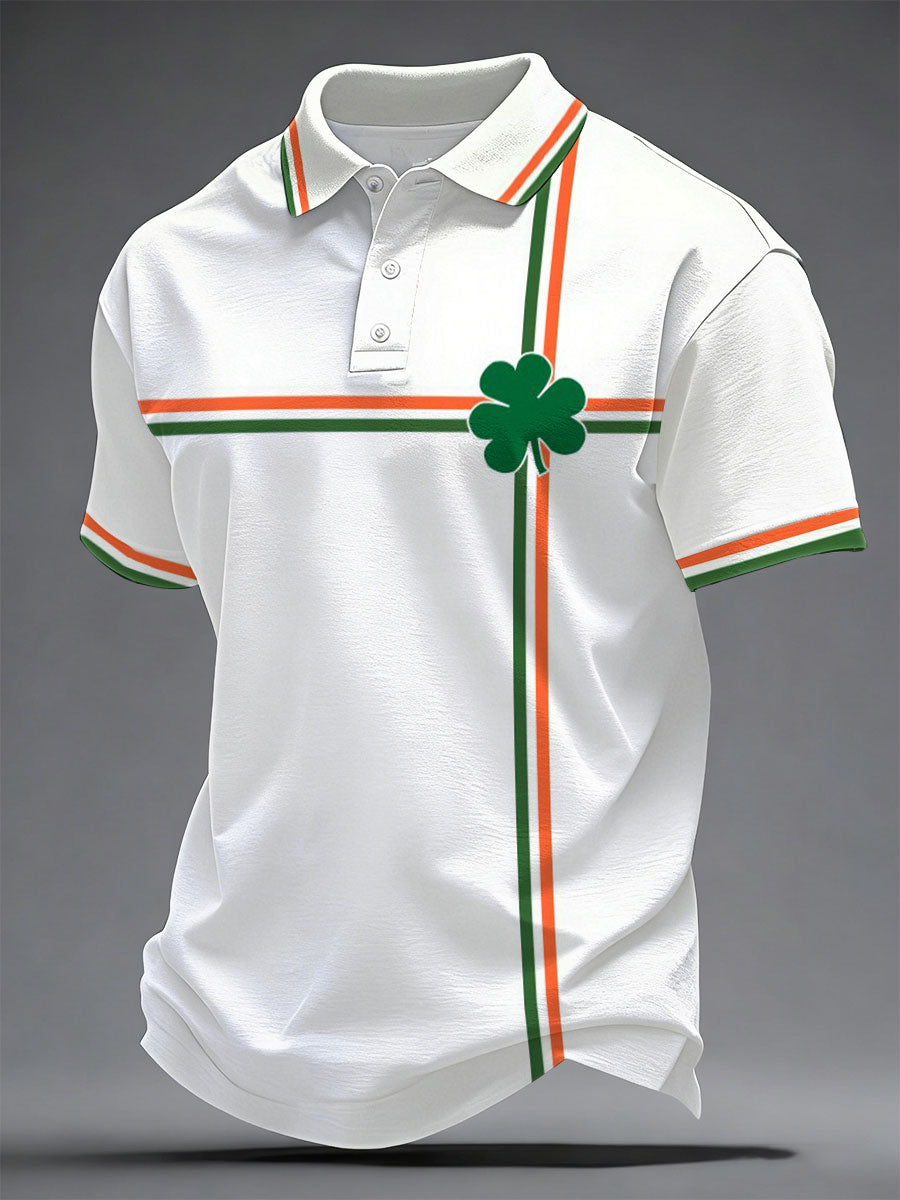 Mäns St. Patrick's Day Print Casual tröj
