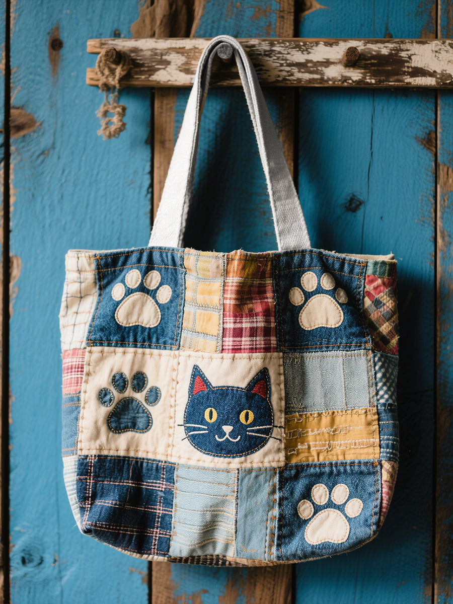Lovely cat pattern pattern art Canvas bag