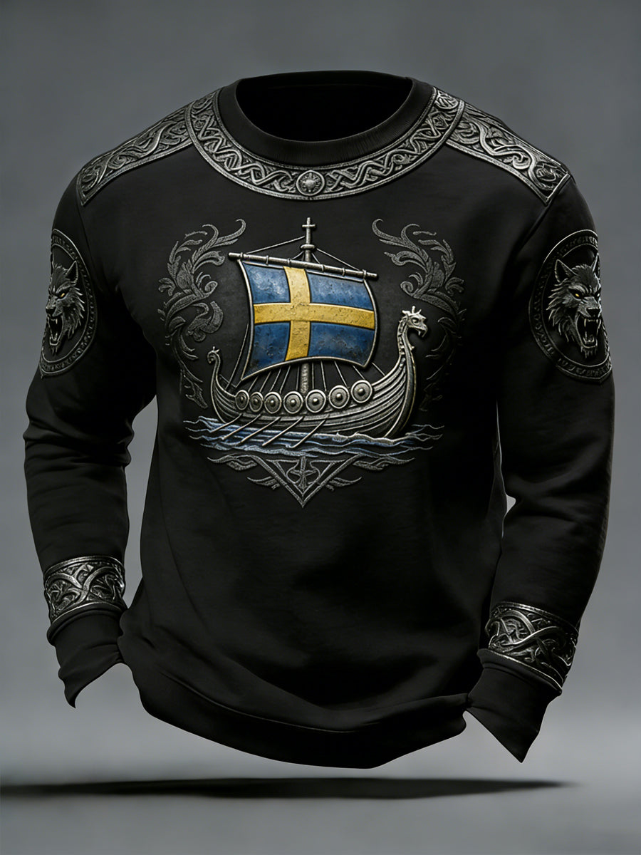 Men's Swedish Viking Style Crew Neck Sweatshirt