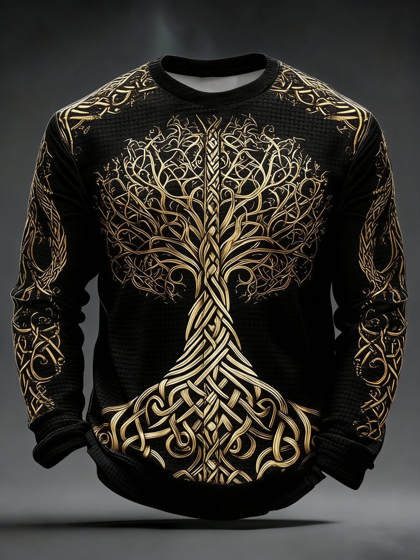 Men's Viking Printed Waffle Long Sleeve T-Shirts