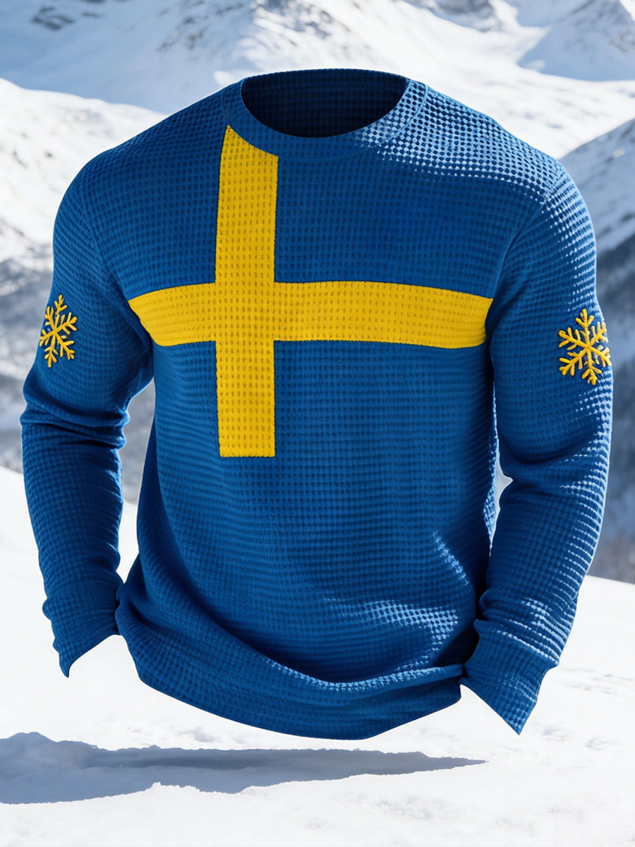 Men's Swedish Flag Waffle Top