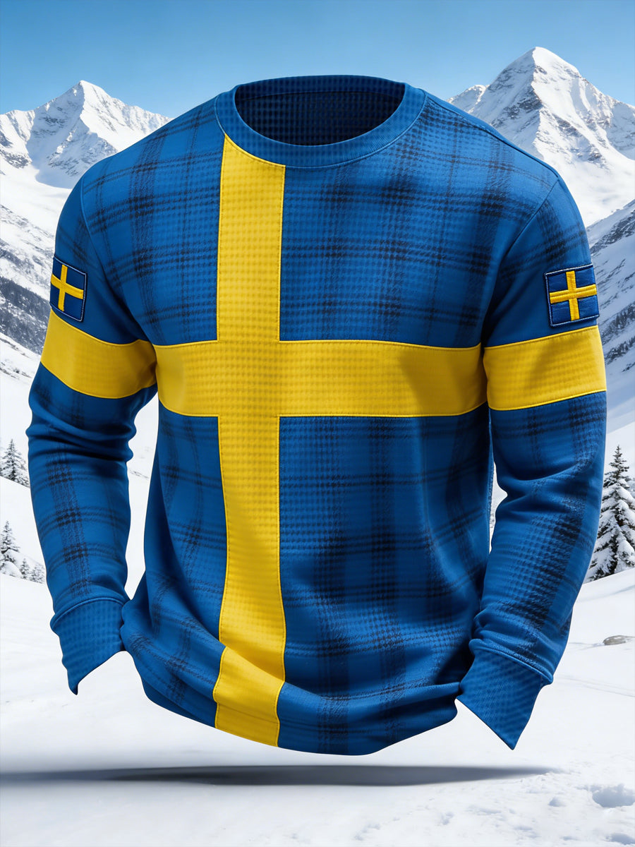 Men's Swedish Flag Waffle Top