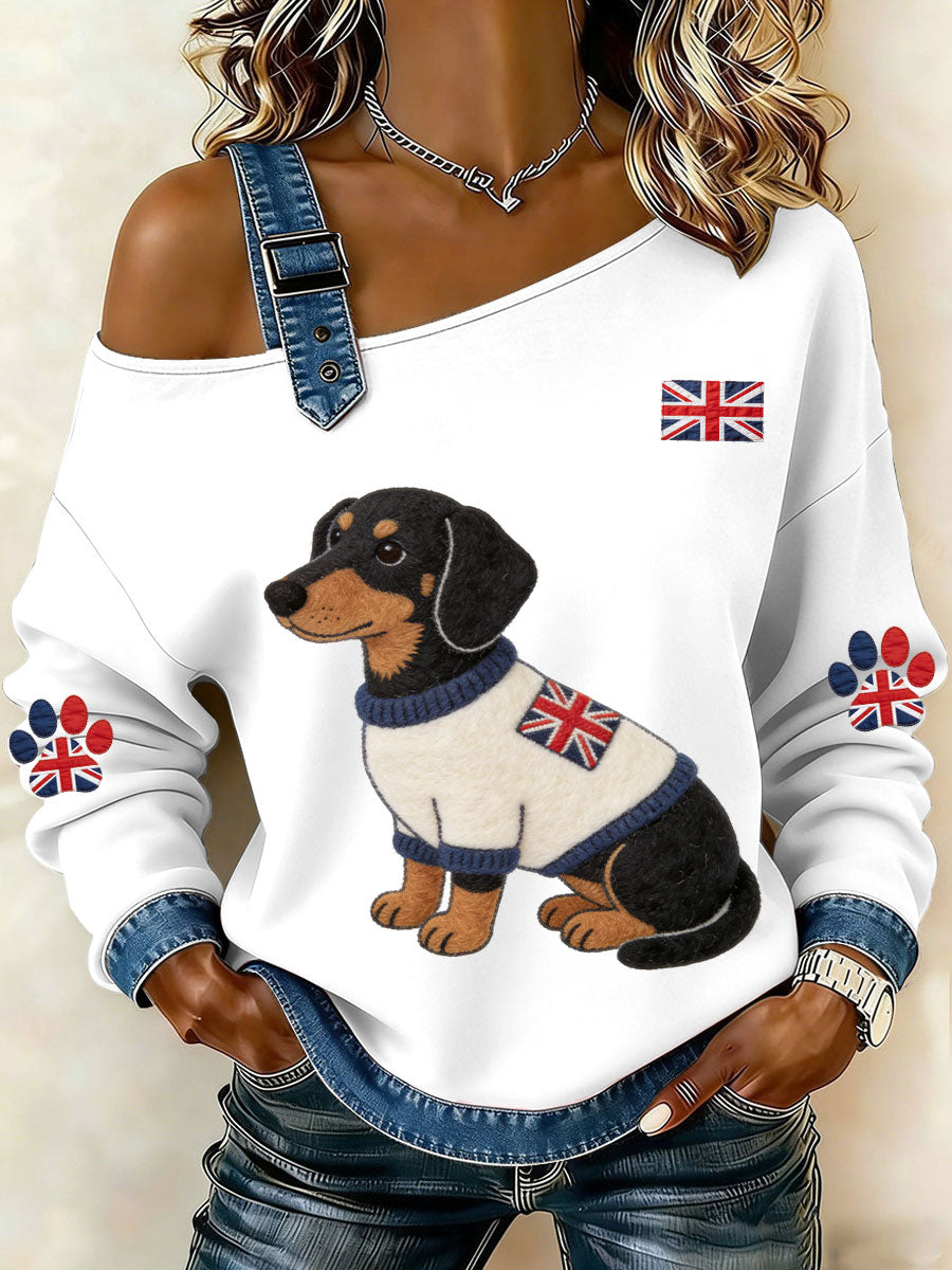 Women's British Dachshund Waffle top