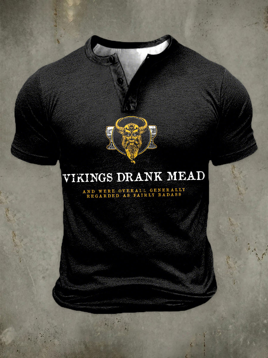 Herrens Viking Dricka kort ärm T-shirt