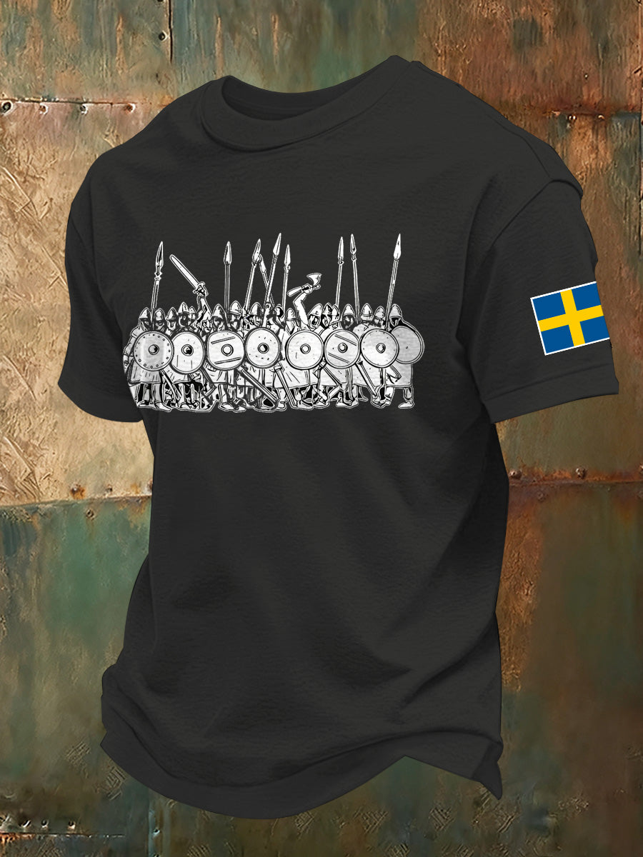 Lord's Swedish Viking-themed Printed T-shirt