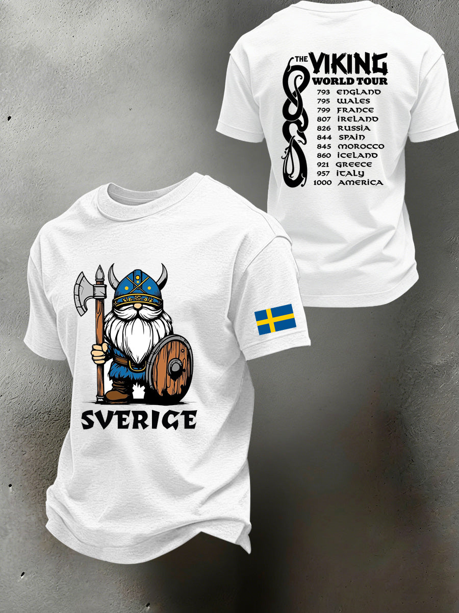 Men's sweatshirt with Swedish Viking motif and print