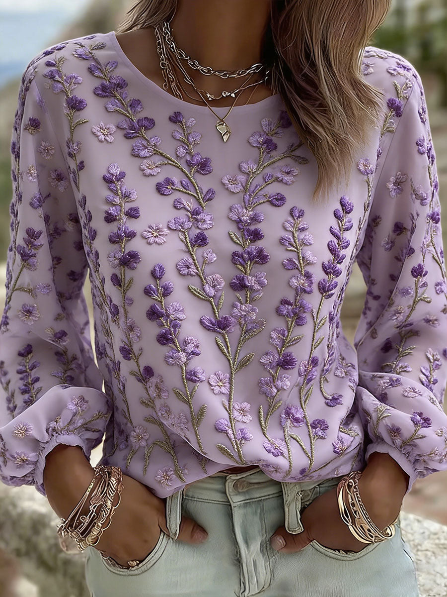 Women's Floral Art Print Casual T-Shirt
