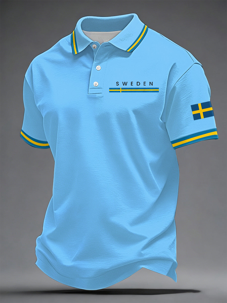 Mäns svenska konst Skriv ut Casual Topp