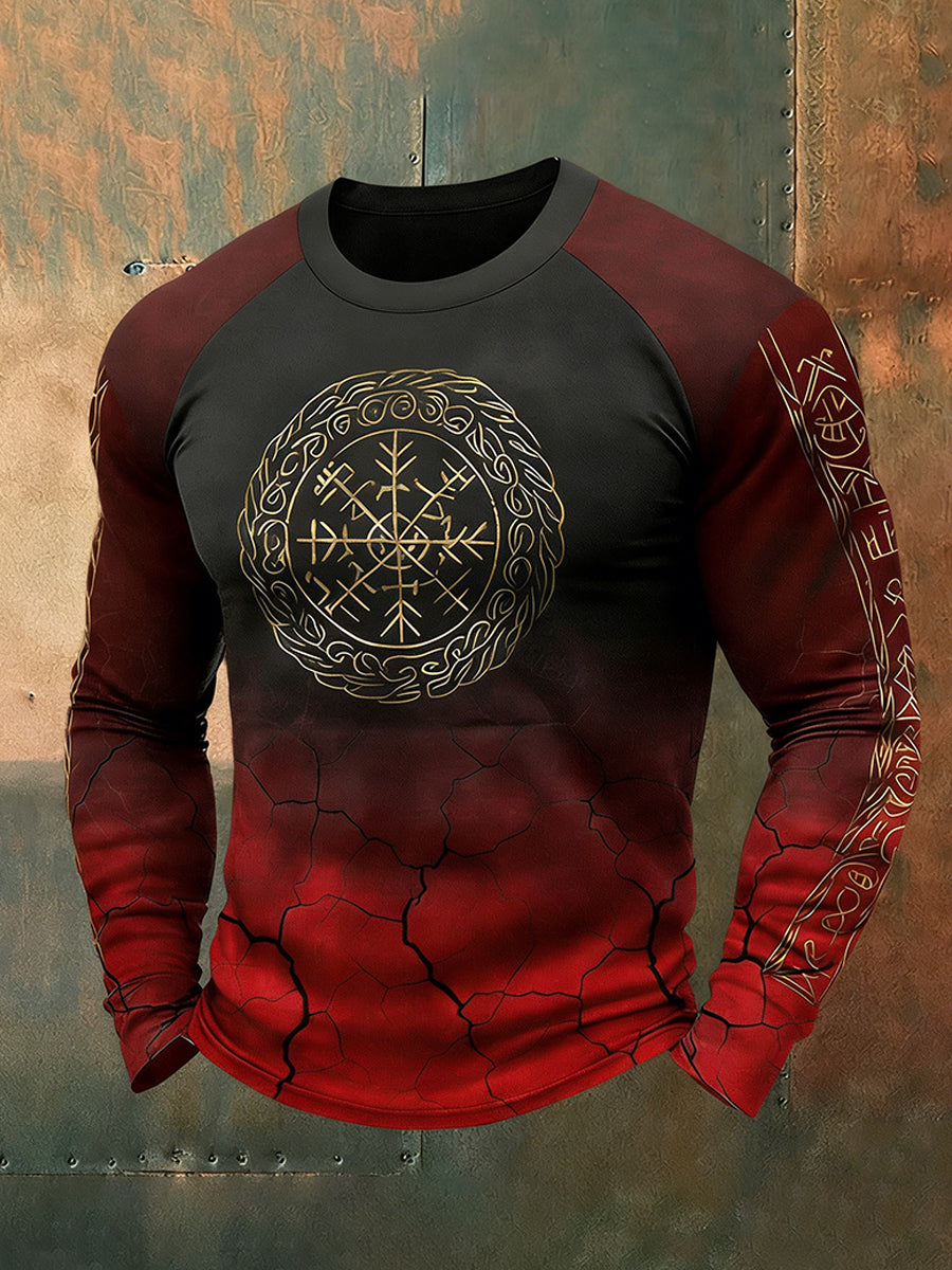 Mäns viking långärm T-shirt