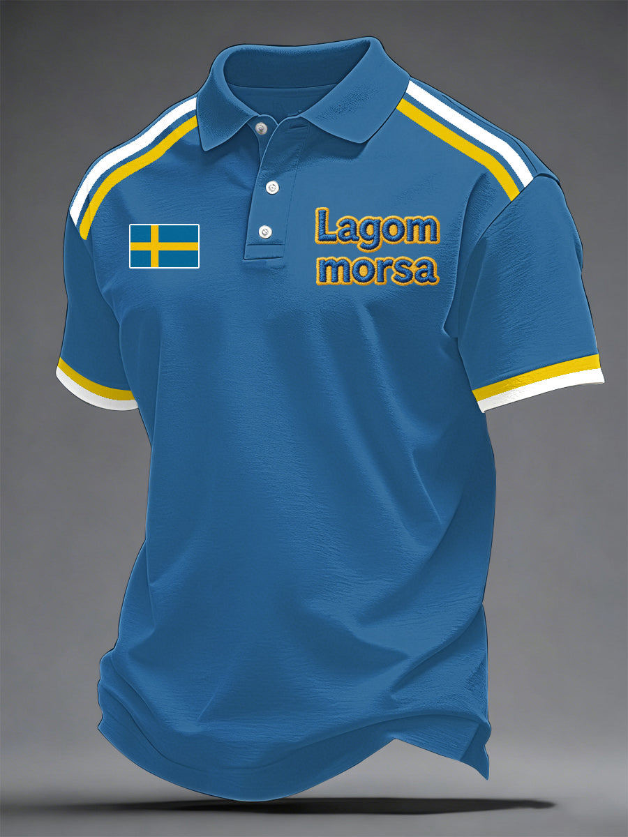 Men's Clothing Swedish Mother's Day Print Casual T-shirt