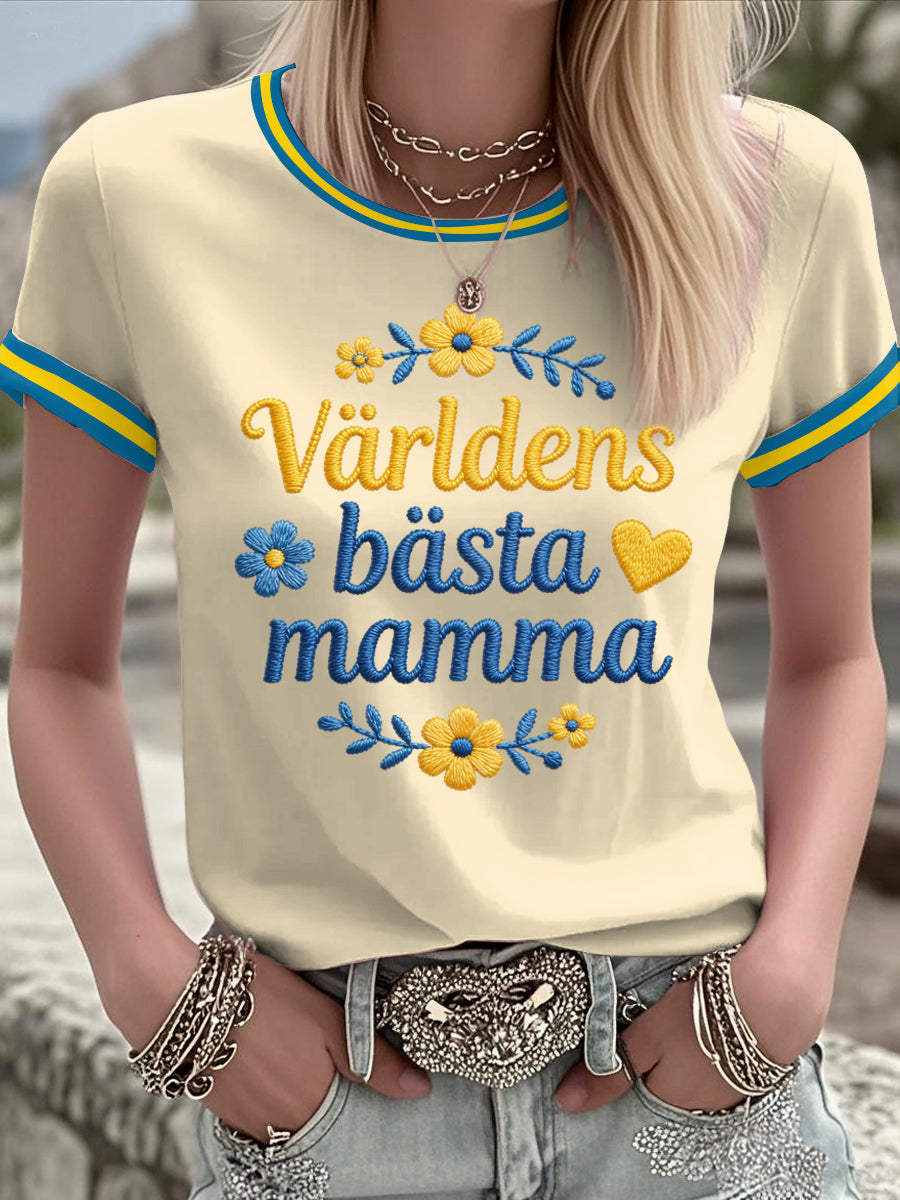 Women's Swedish Mother's Day Printed T-Shirt