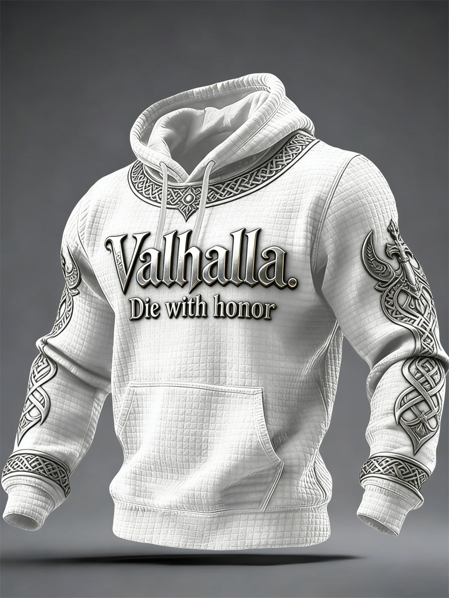 Men's sweatshirt with Viking style and Valhalla print