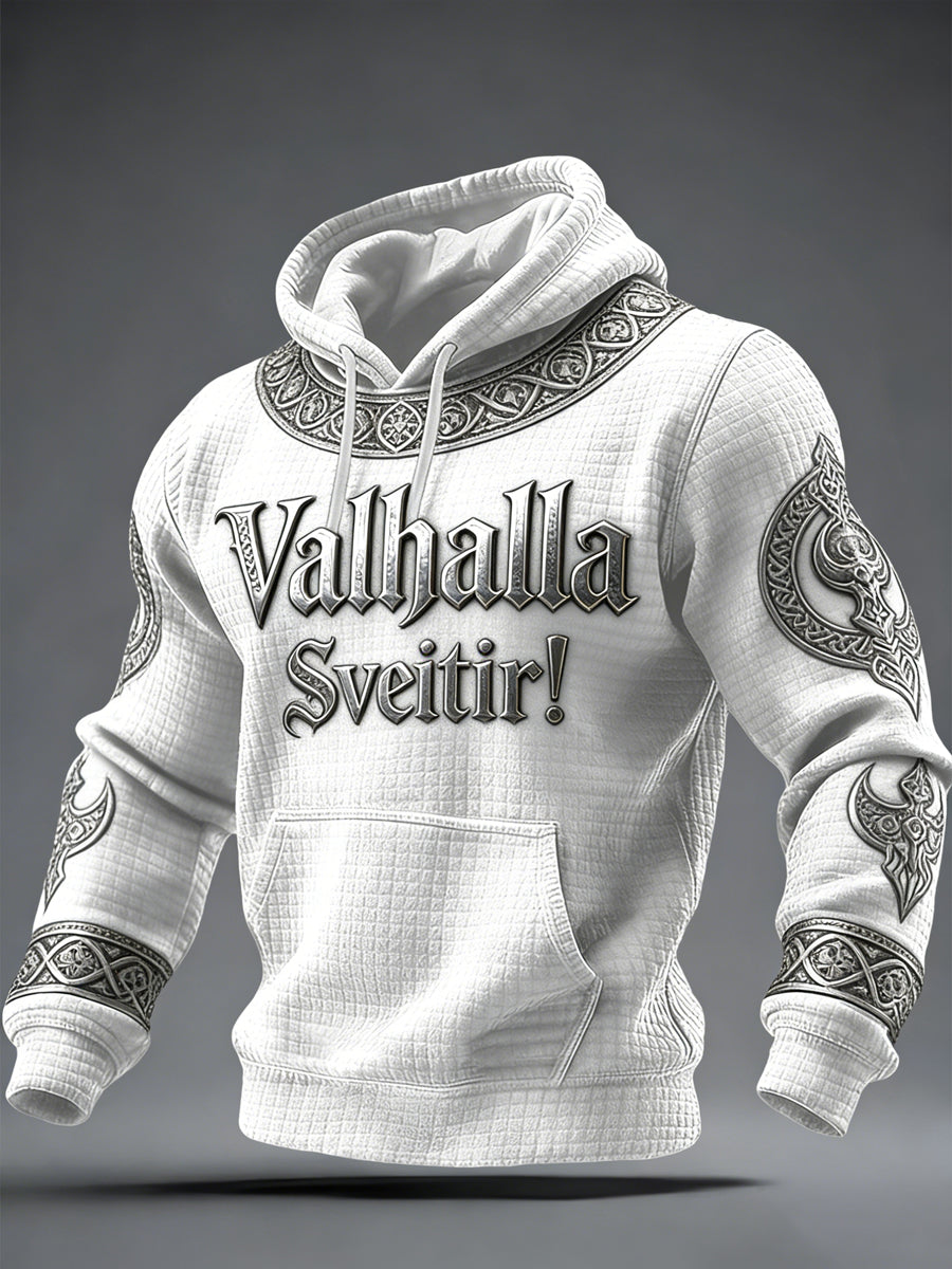 Lord's Viking Style Valhalla Printed Hoodie Valhalla