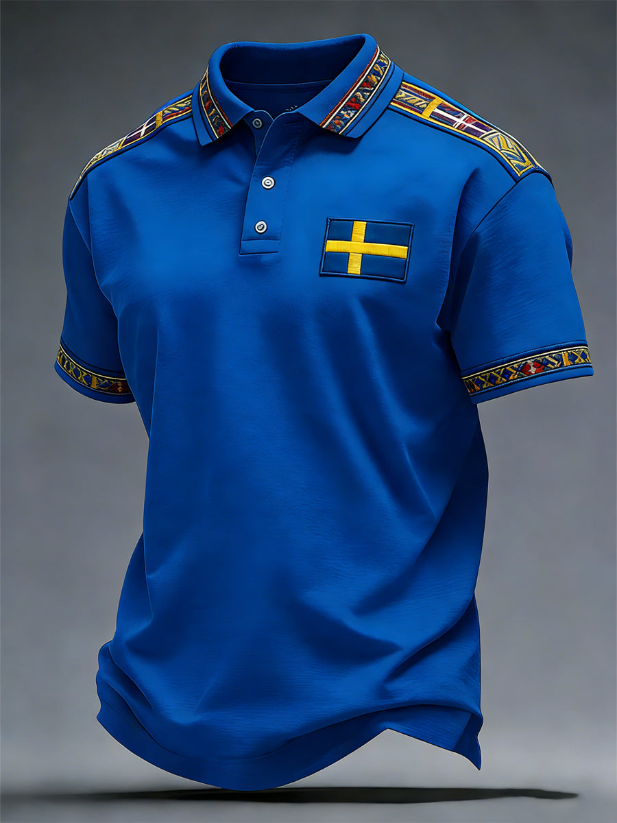 Men's Swedish Art Print Casual Top