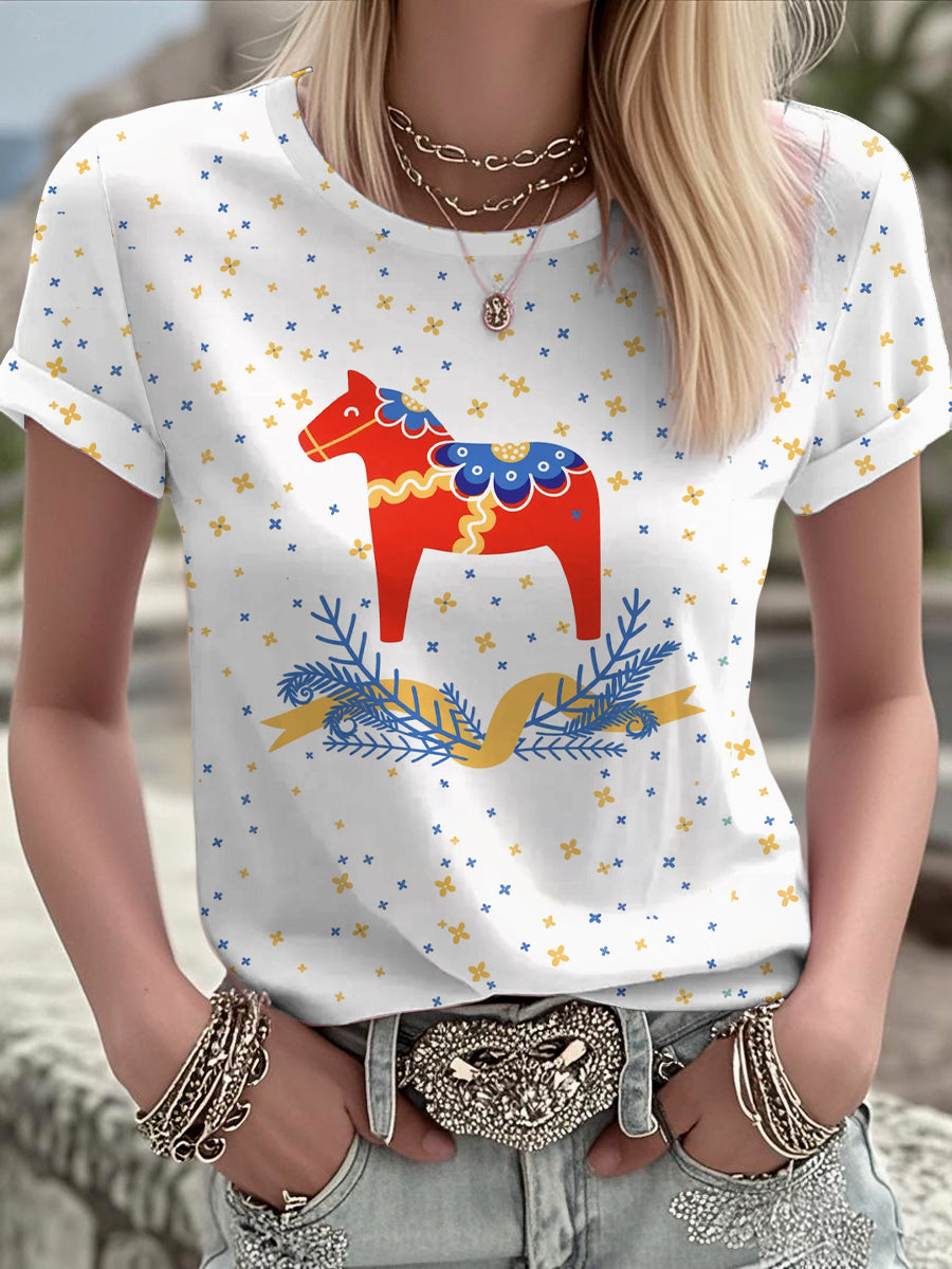 Women's Swedish Art Printed T-Shirt