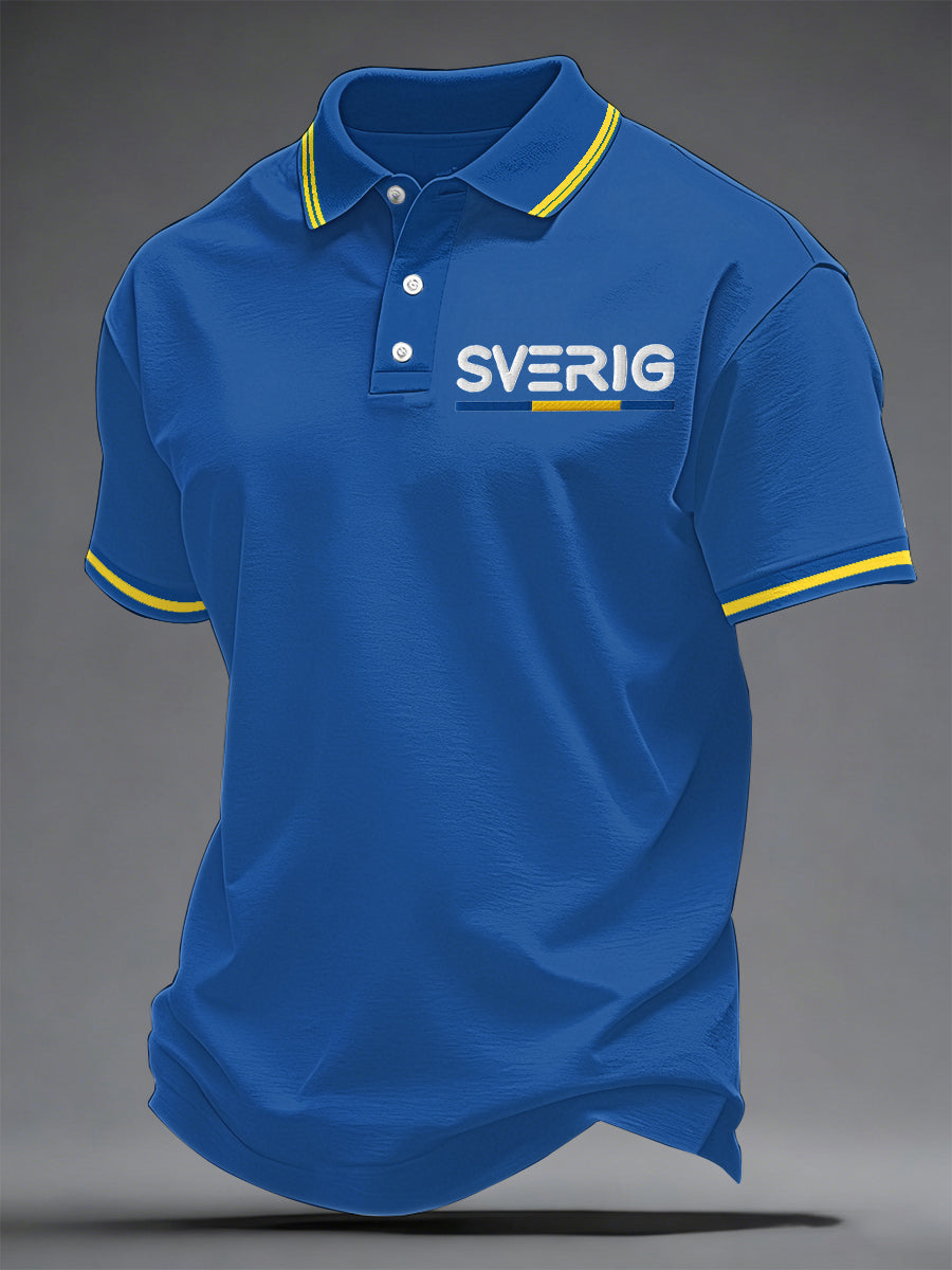 Herrkonsttryck på svensk språk casual topp