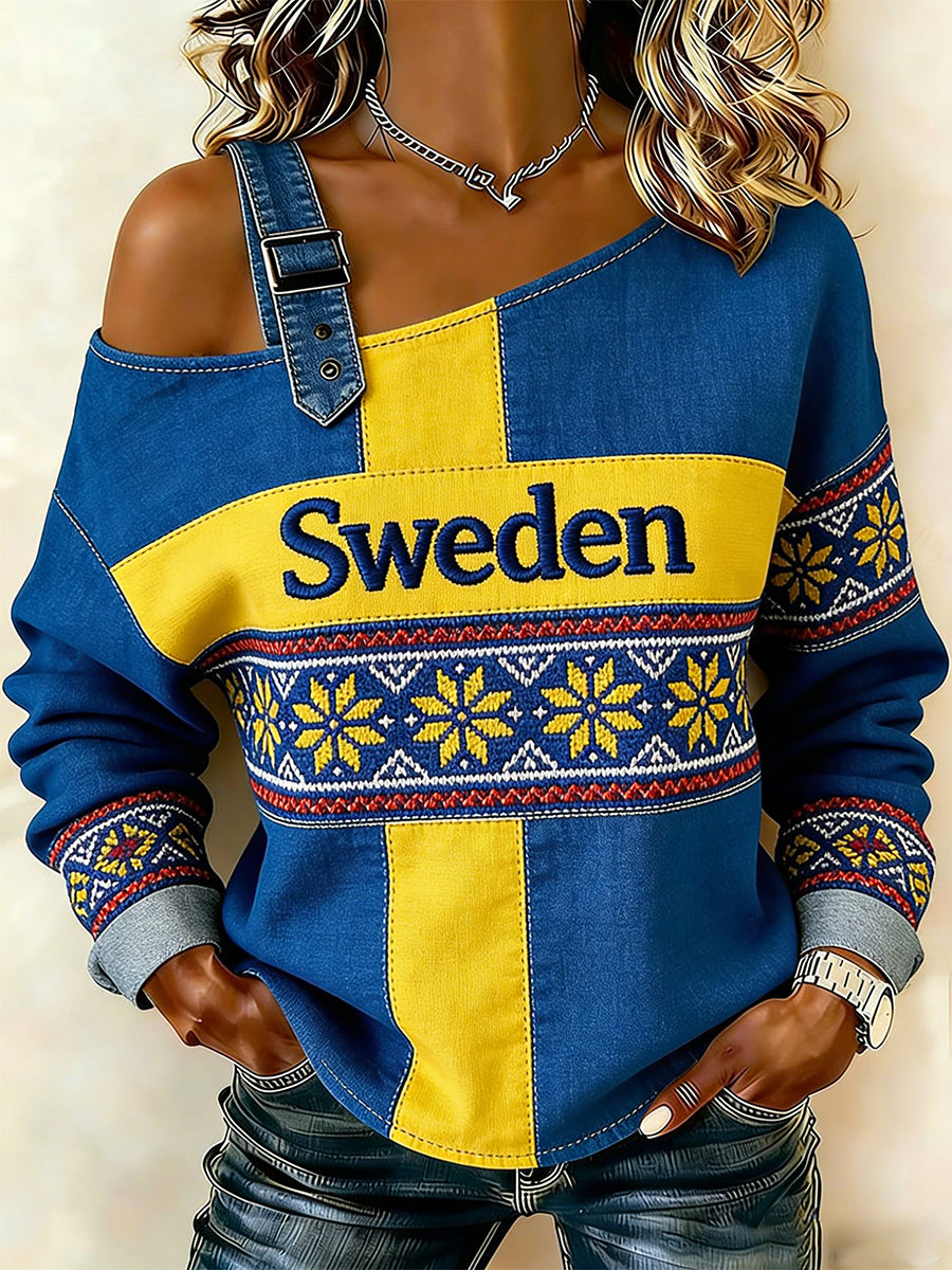 Women's Ethnic Pattern Camisole Sweatshirt