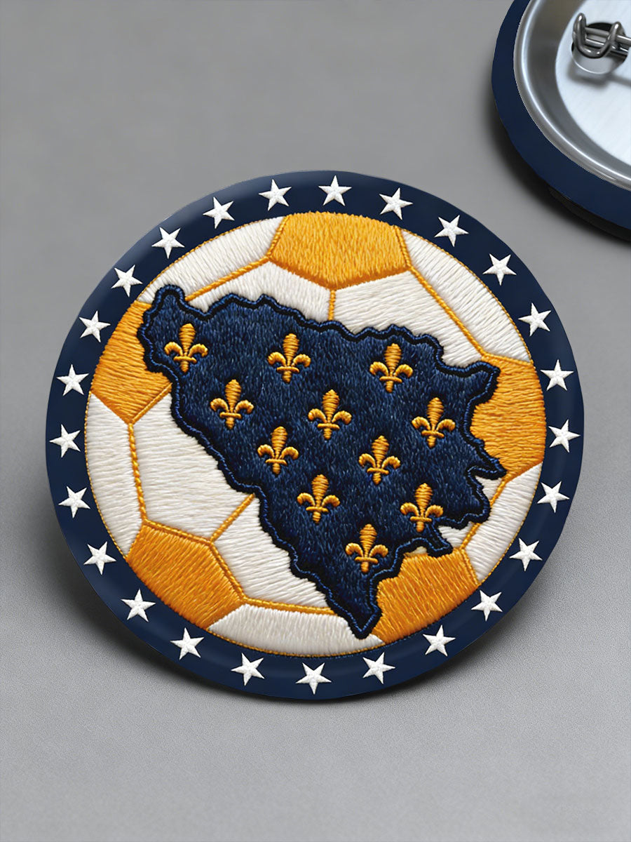 Bosnian DRAGONS football lovers printed pins