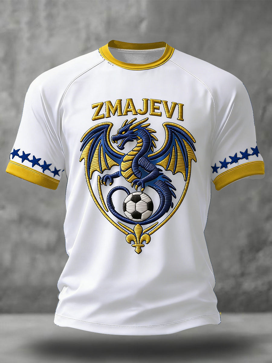 Herr Bosno ZMAJEVI Fotbollslärares tryckt t-shirt