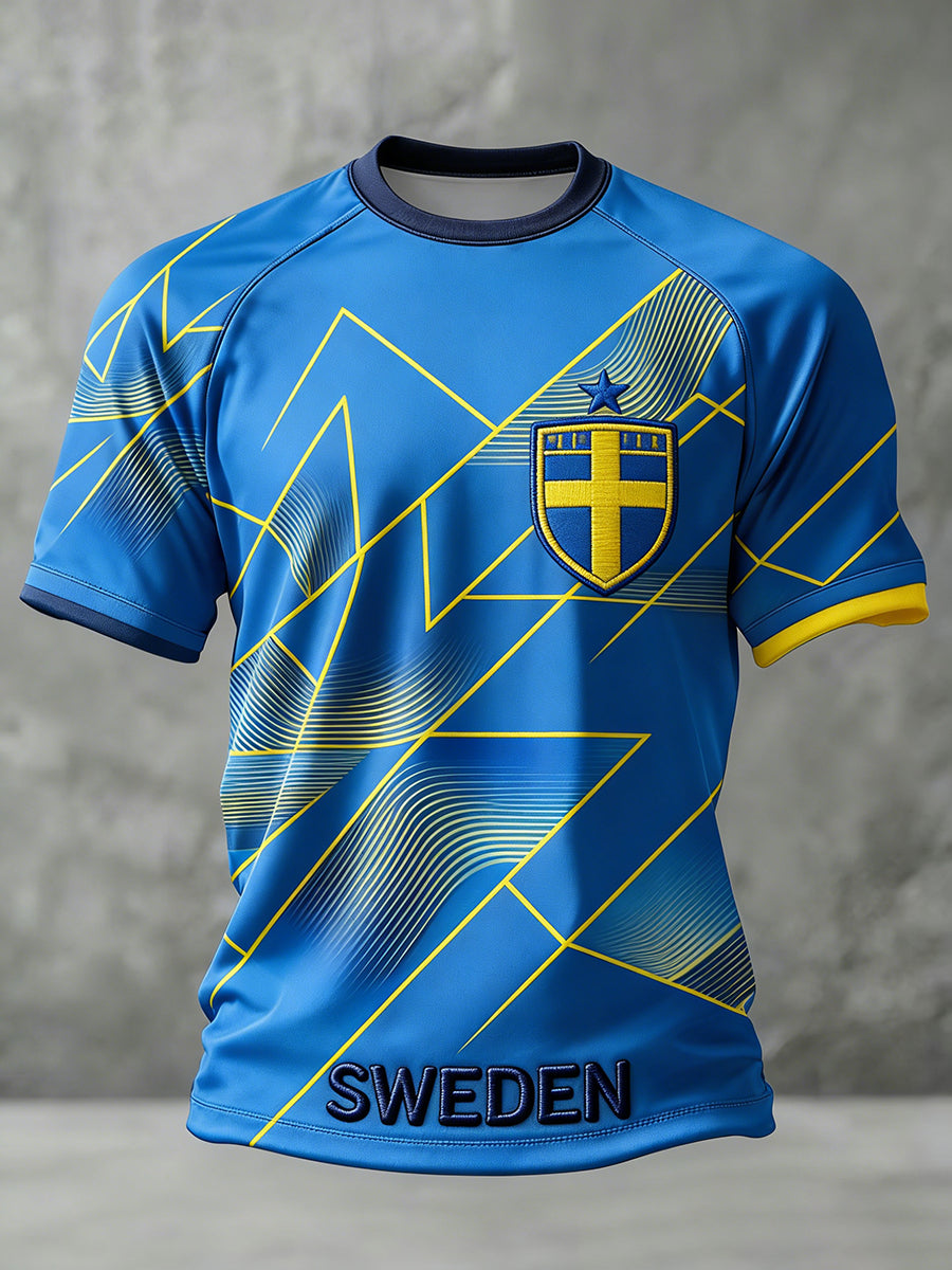 Retro svensk konstinspirerad tryckt ledig topp