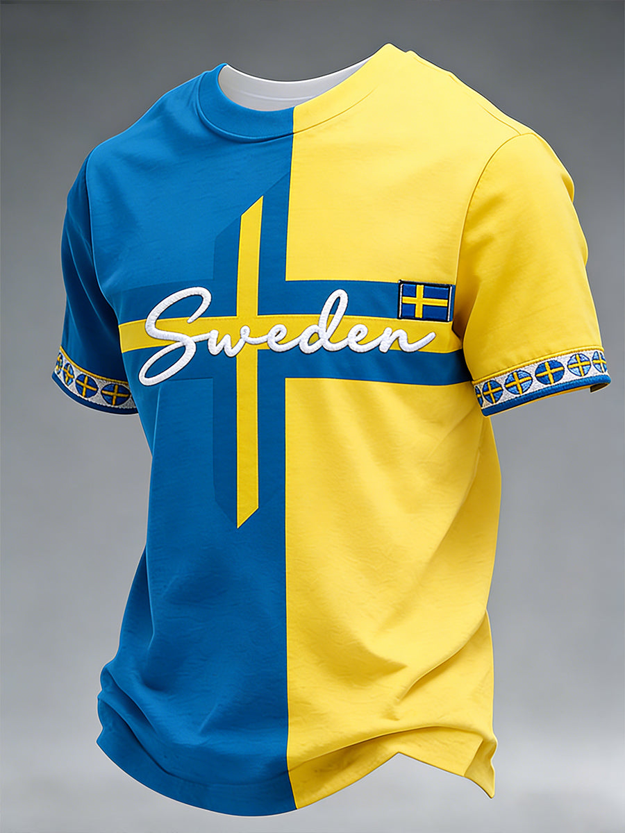 Retro svensk konstinspirerad tryckt ledig topp