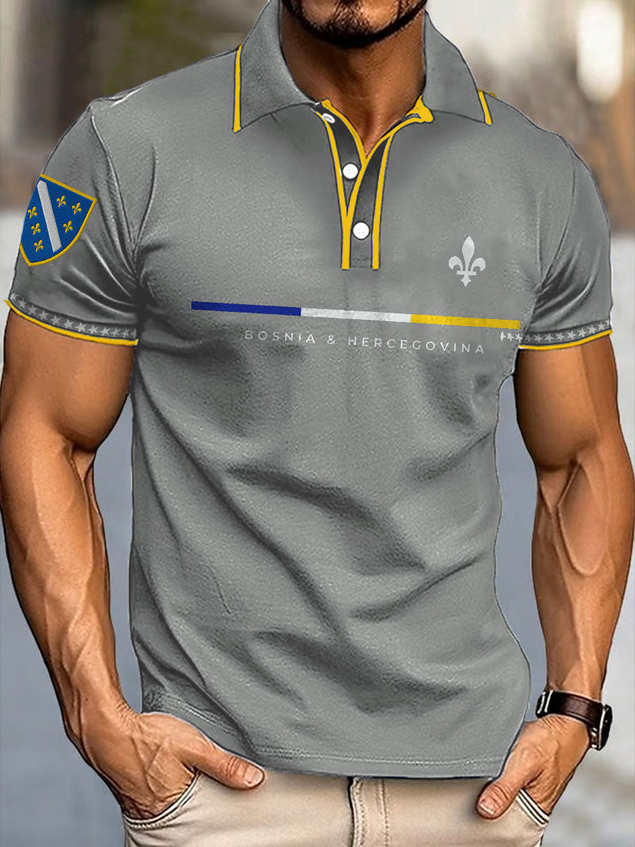 Herr Bosnien Fotbollsläkare ZMAJEVI Tryckta Casual T-shirts