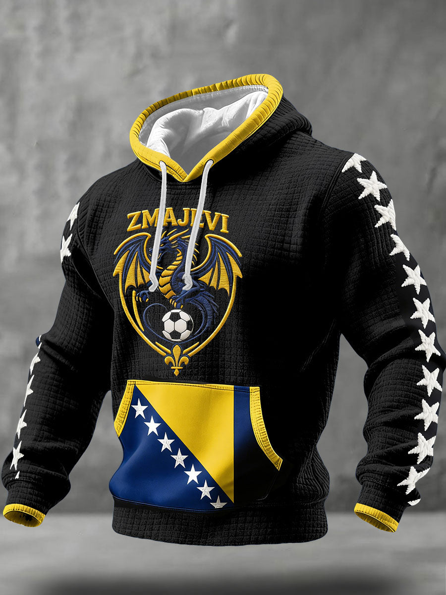 Mr. Bosnia ZMAJEVI Football Fan Printed Hoodie