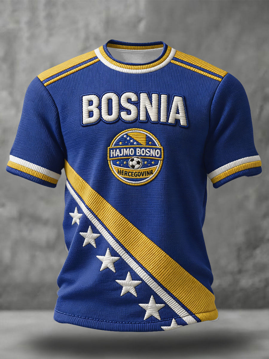 Herrarnas Bosniska Fotbollslärd ZMAJEVI Tryckt T-shirt