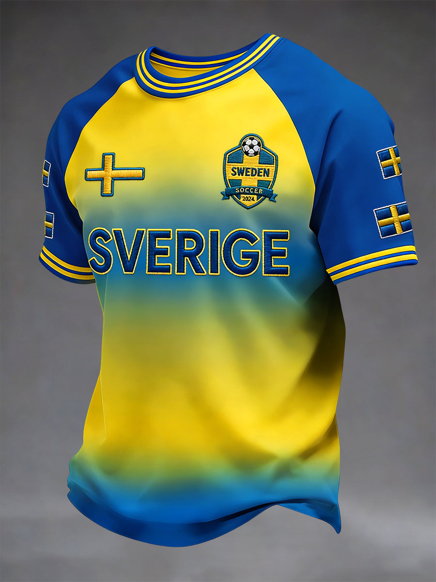 Retro Sverige 2026 Fotboll Fritids-T-shirt