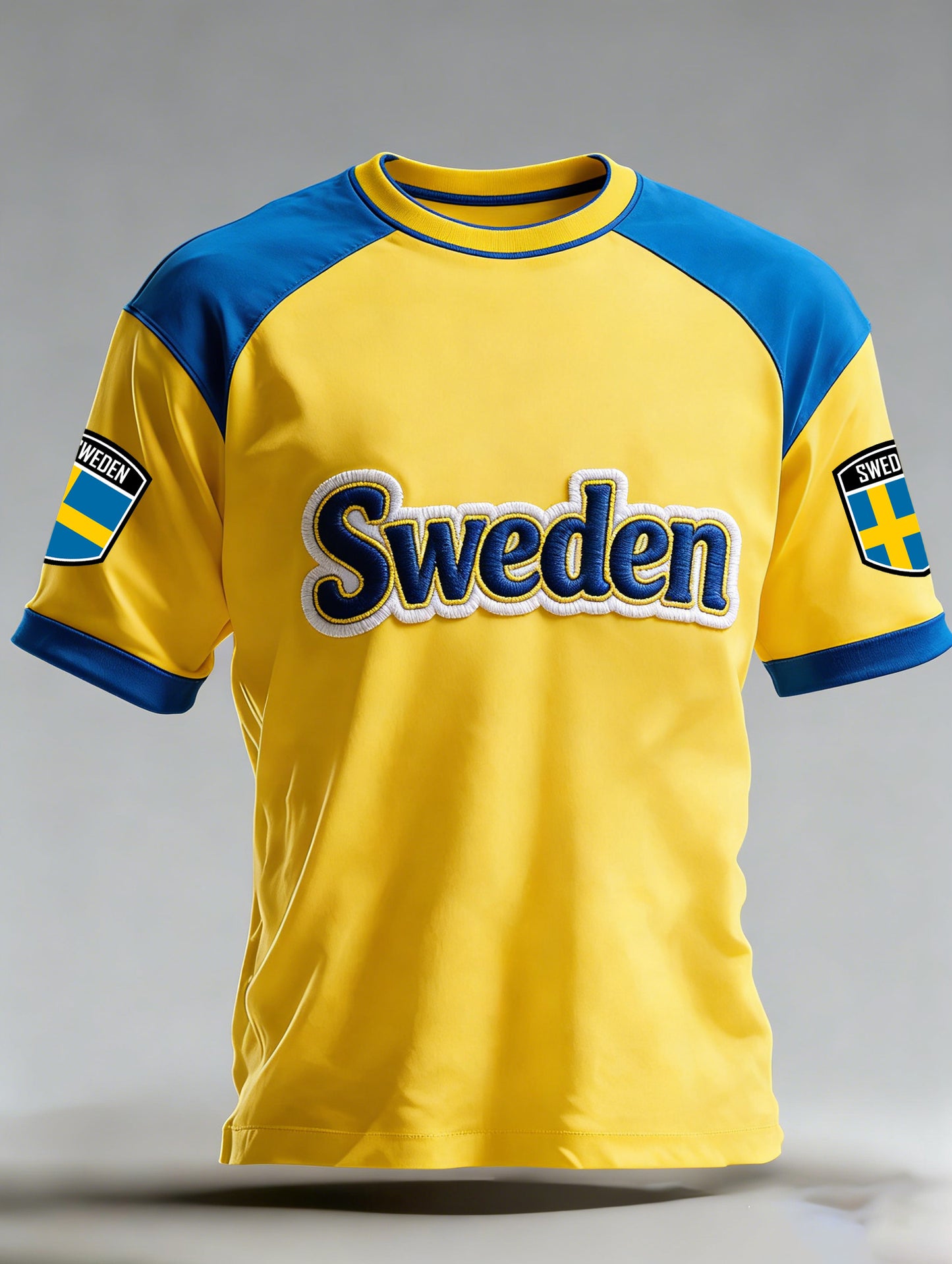 Men's Swedish Football Match Cheerleading Print Support T-Shirt