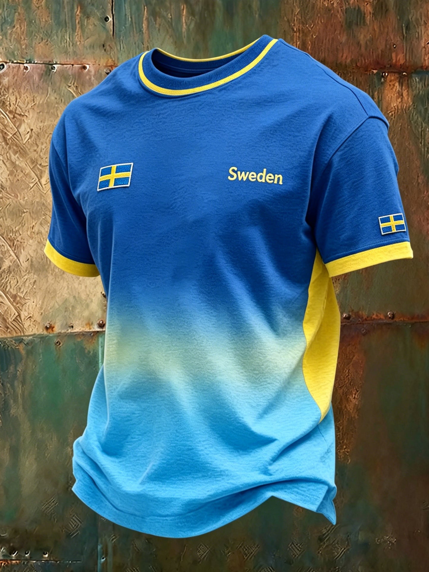 Herrtröja med minnesmärke för midsommarfesten och svensk kortbyxa, konsttryck