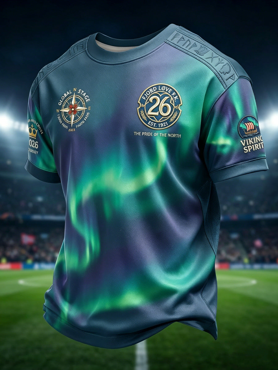 Retro Norwegian football fan Aurora relaxed t-shirt