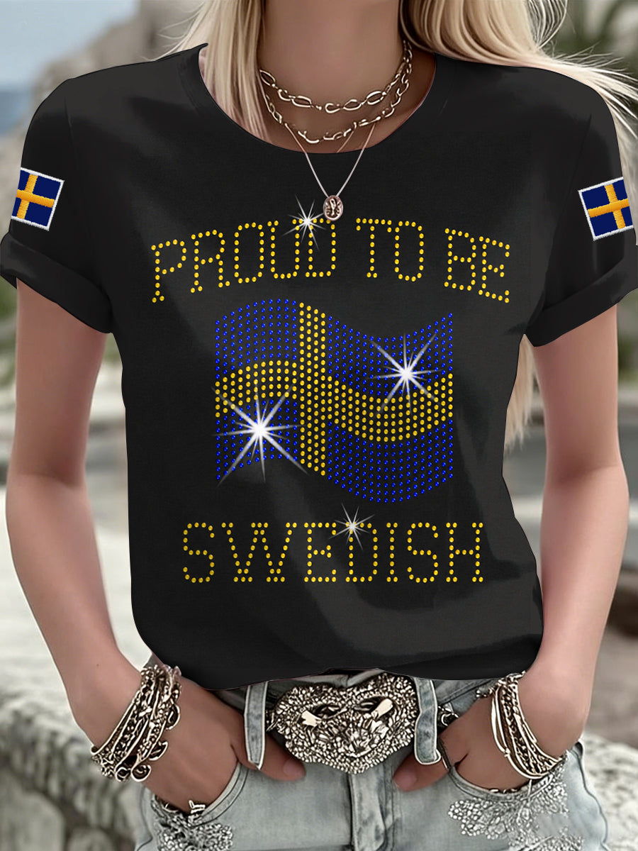 Ladies' Swedish print t-shirt