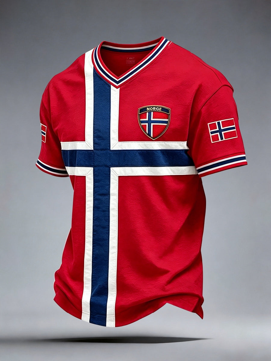 Herr Norge V-udskæring T-shirt