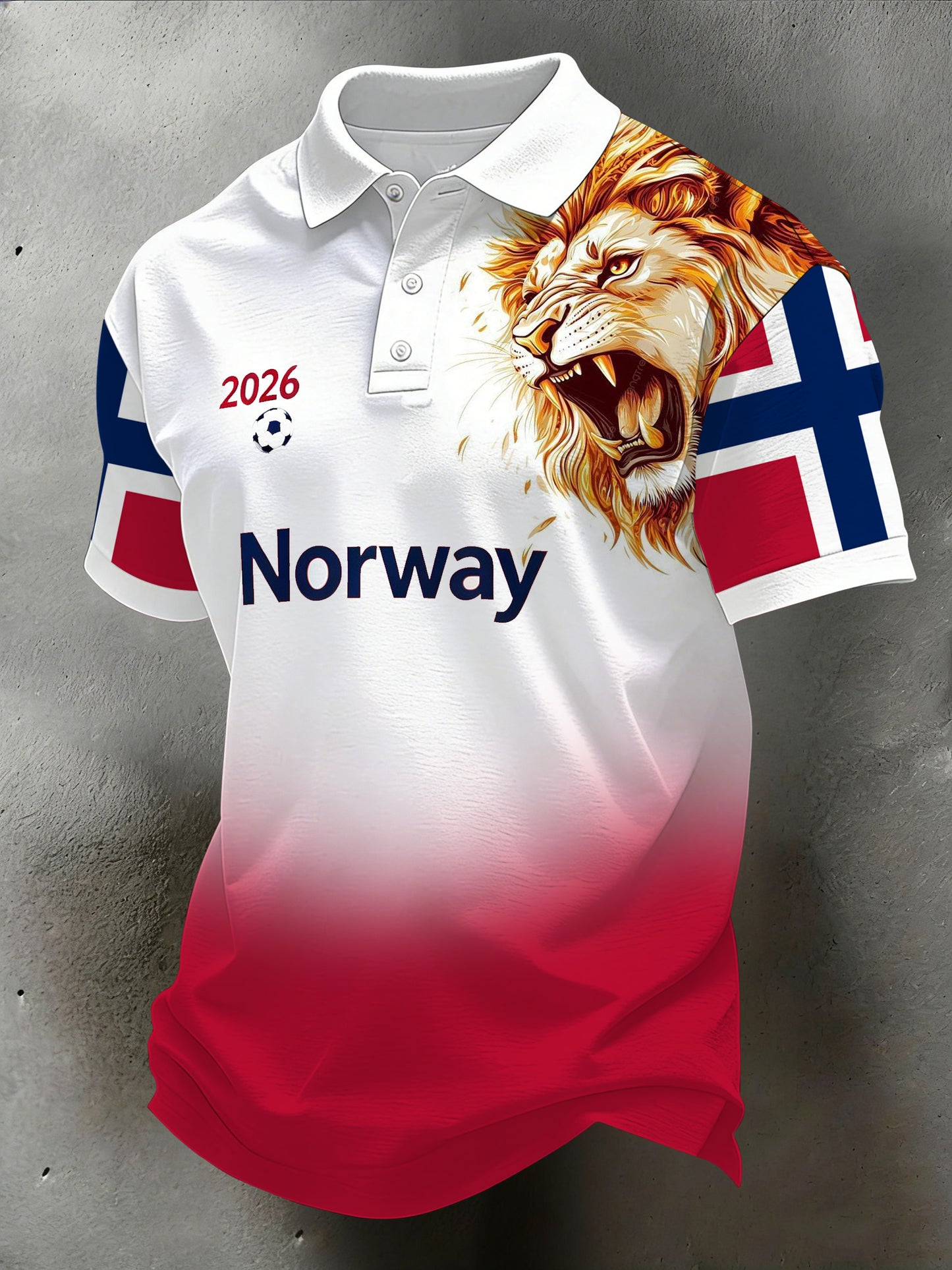 Norsk fotballkamp kunst til herre Print Polo skjorte