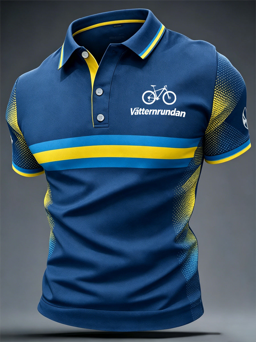 Men's Cycling Week in Sweden Print Casual Top
