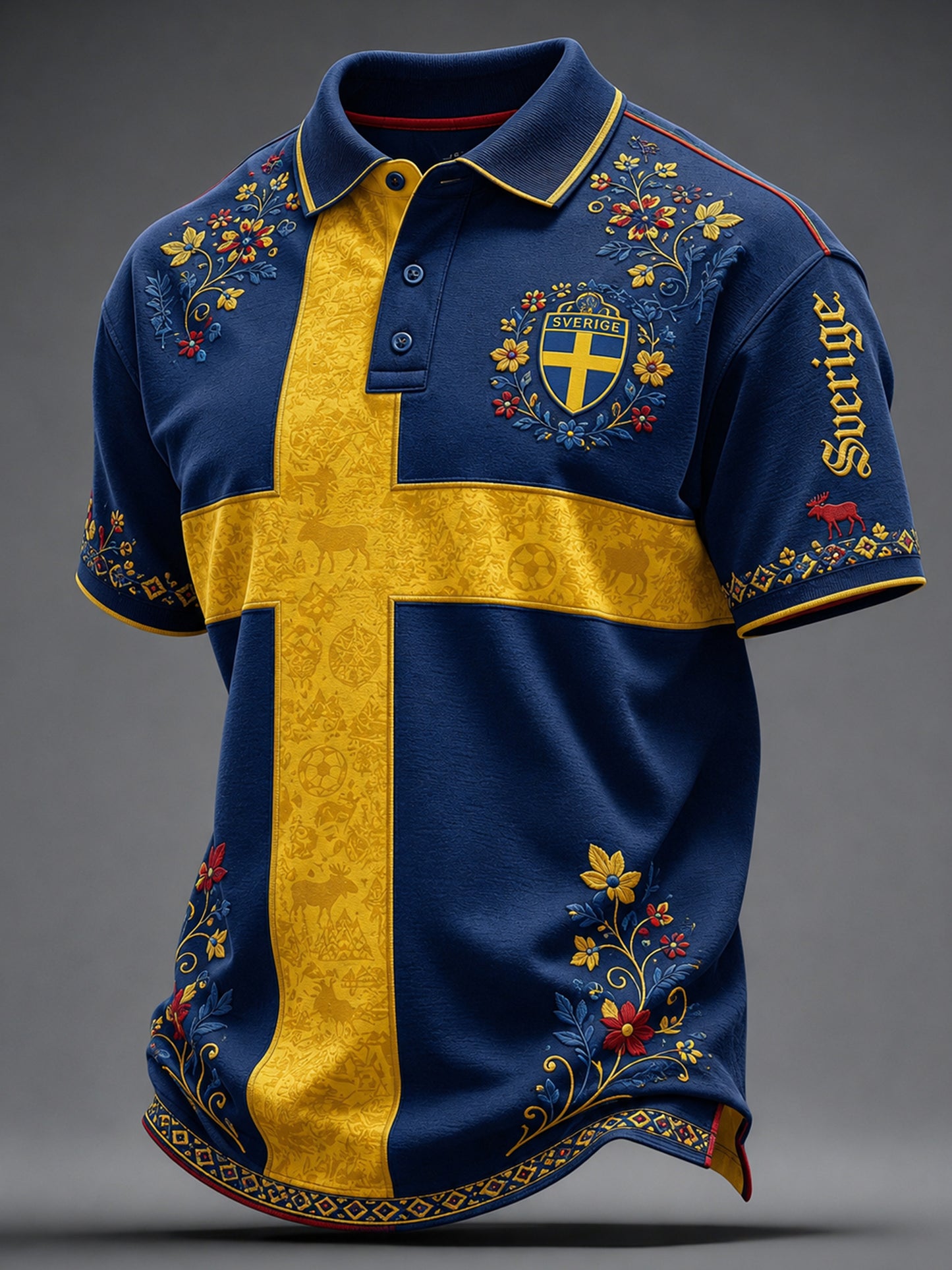 Men's sweater with art print from a Swedish football match – cheering section