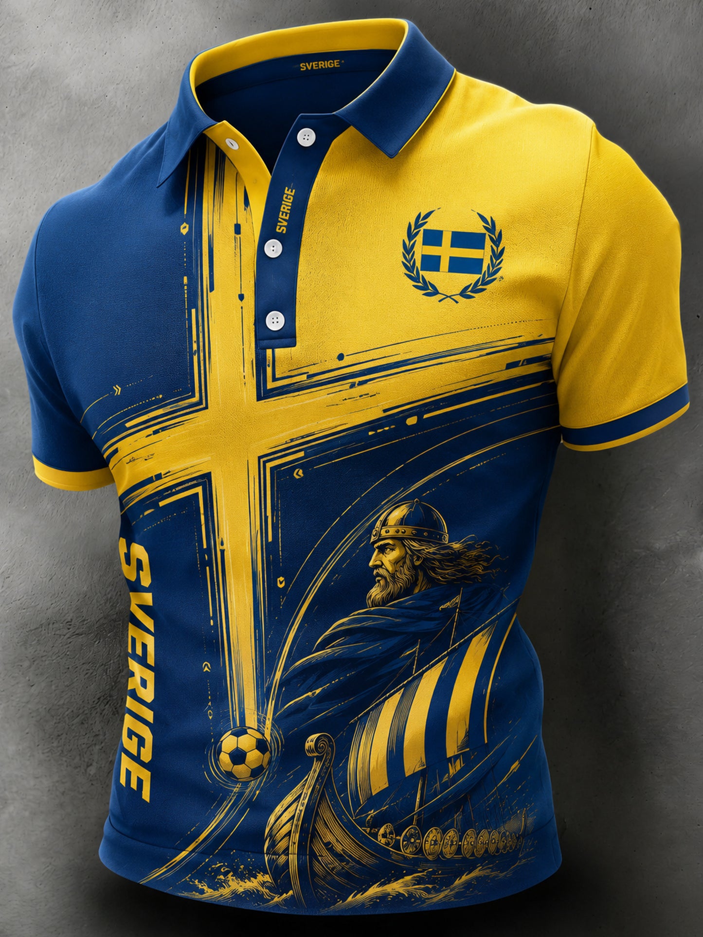 Men's sweater with art print from a Swedish football match – cheering section
