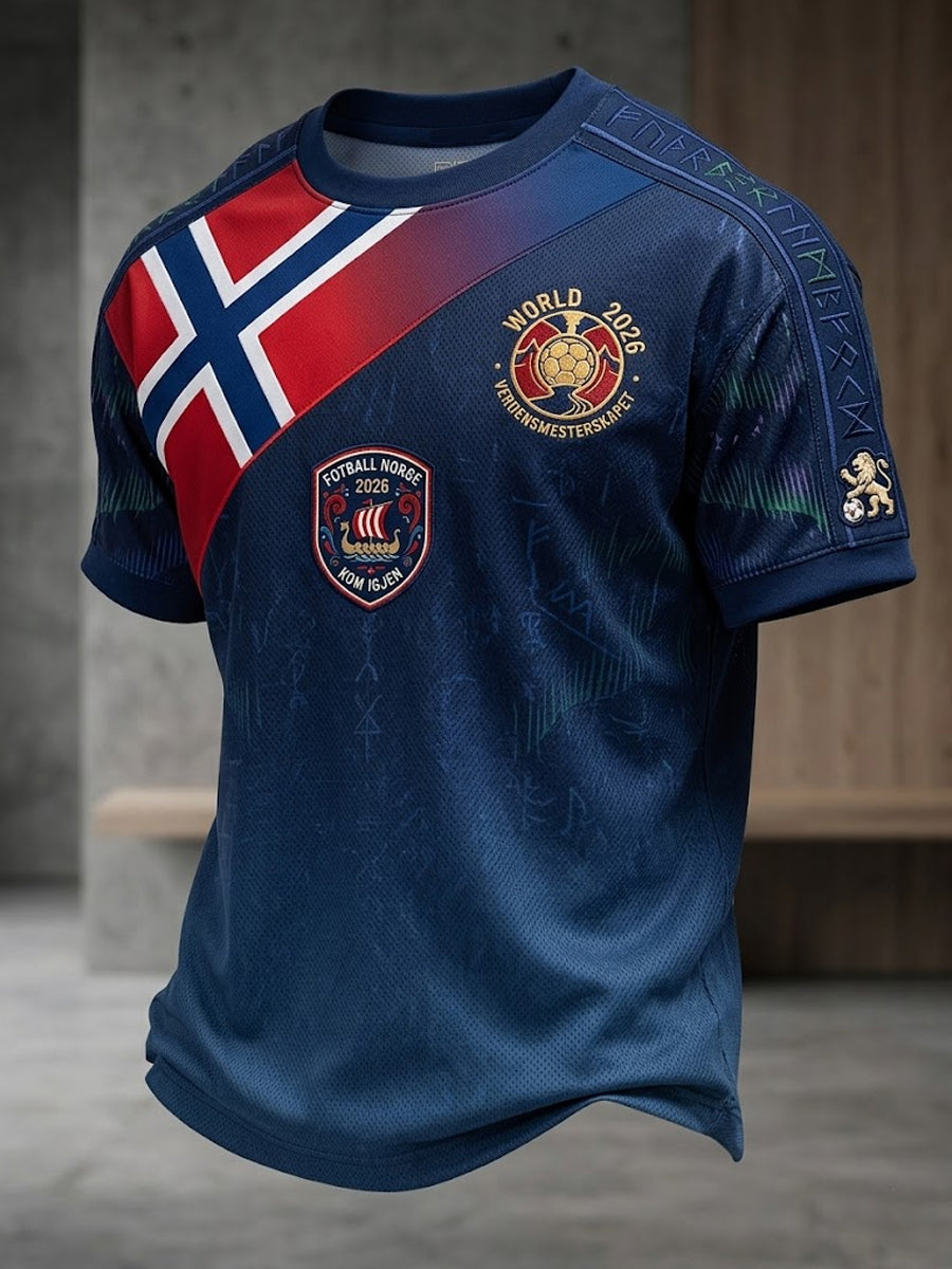 Retro Norway 2026 football T-shirt