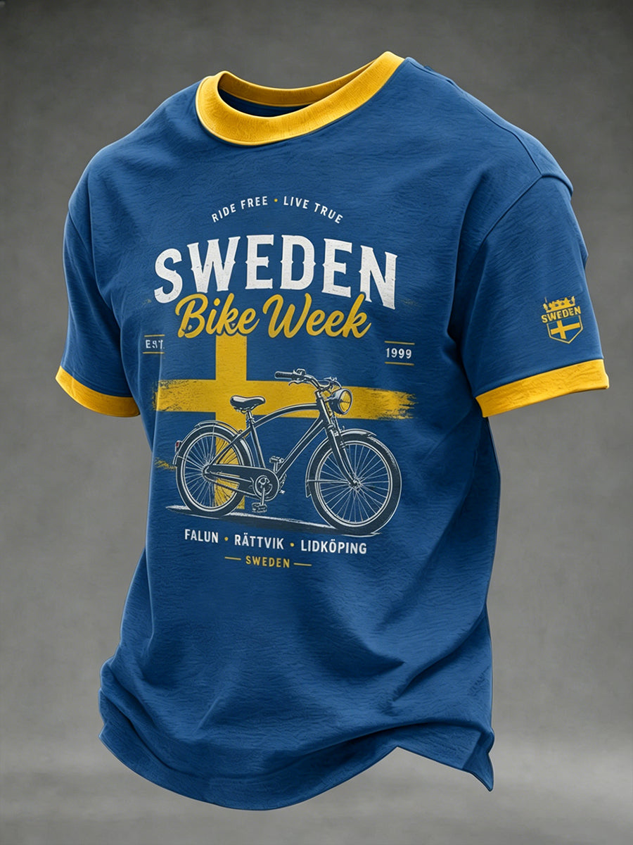 Men's Cycling Week Printed T-shirt for Men
