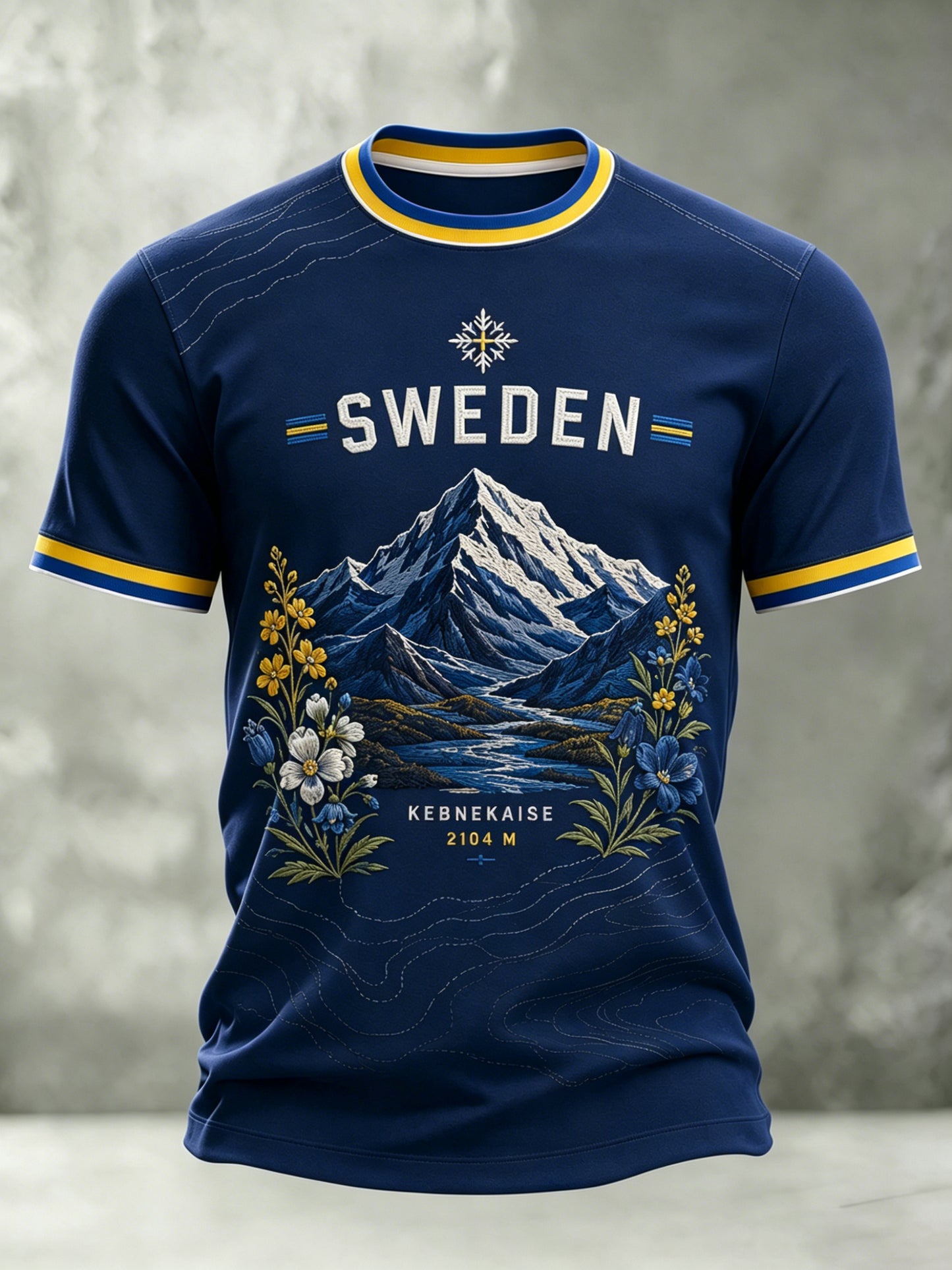 Herrarnas konsttryck T-shirt för Sveriges nationaldag