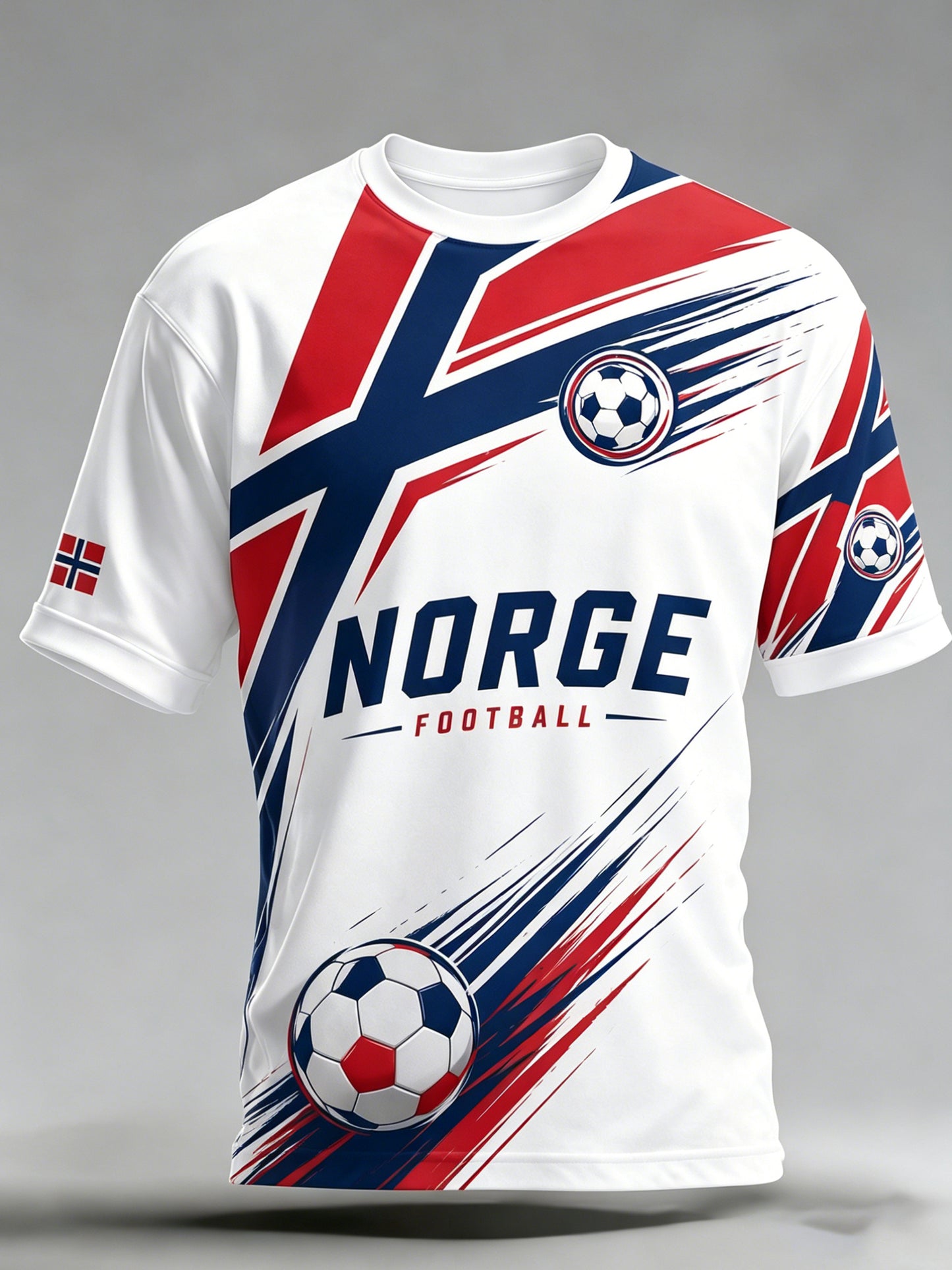 Norge fotballfan kunst for herrer Print T-shirt