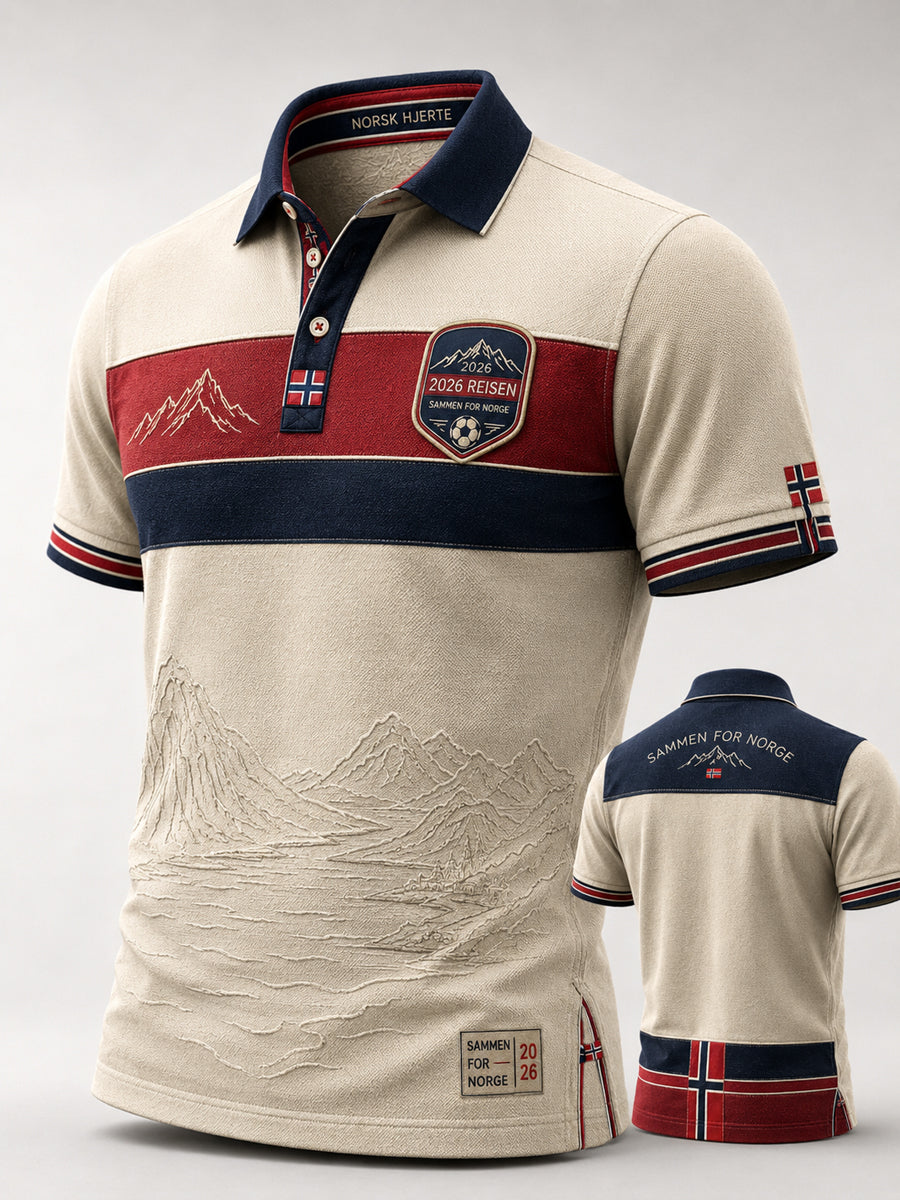 Retro norsk fotballstripet kunstslipover i strøkfull stil fra 2026