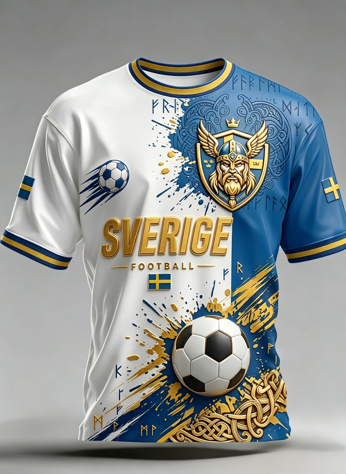 Herrar Retro Sverige Fotbollsläkare 2026 Tryckt T-shirt med korta ärmarna