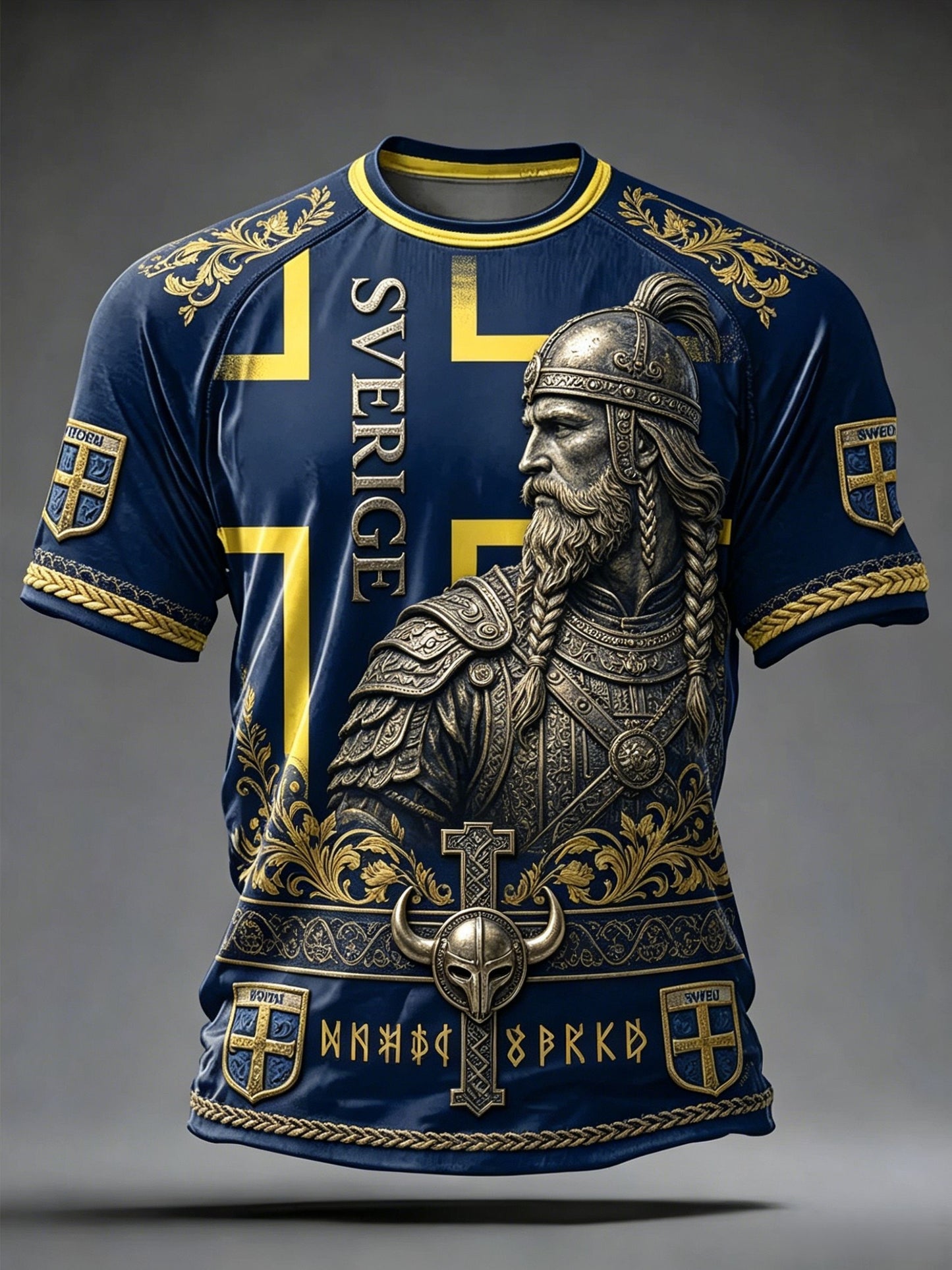 Herrar Retro Svensk Fotbollsläkare 2026 Tryckt T-shirt med Kort Ärm
