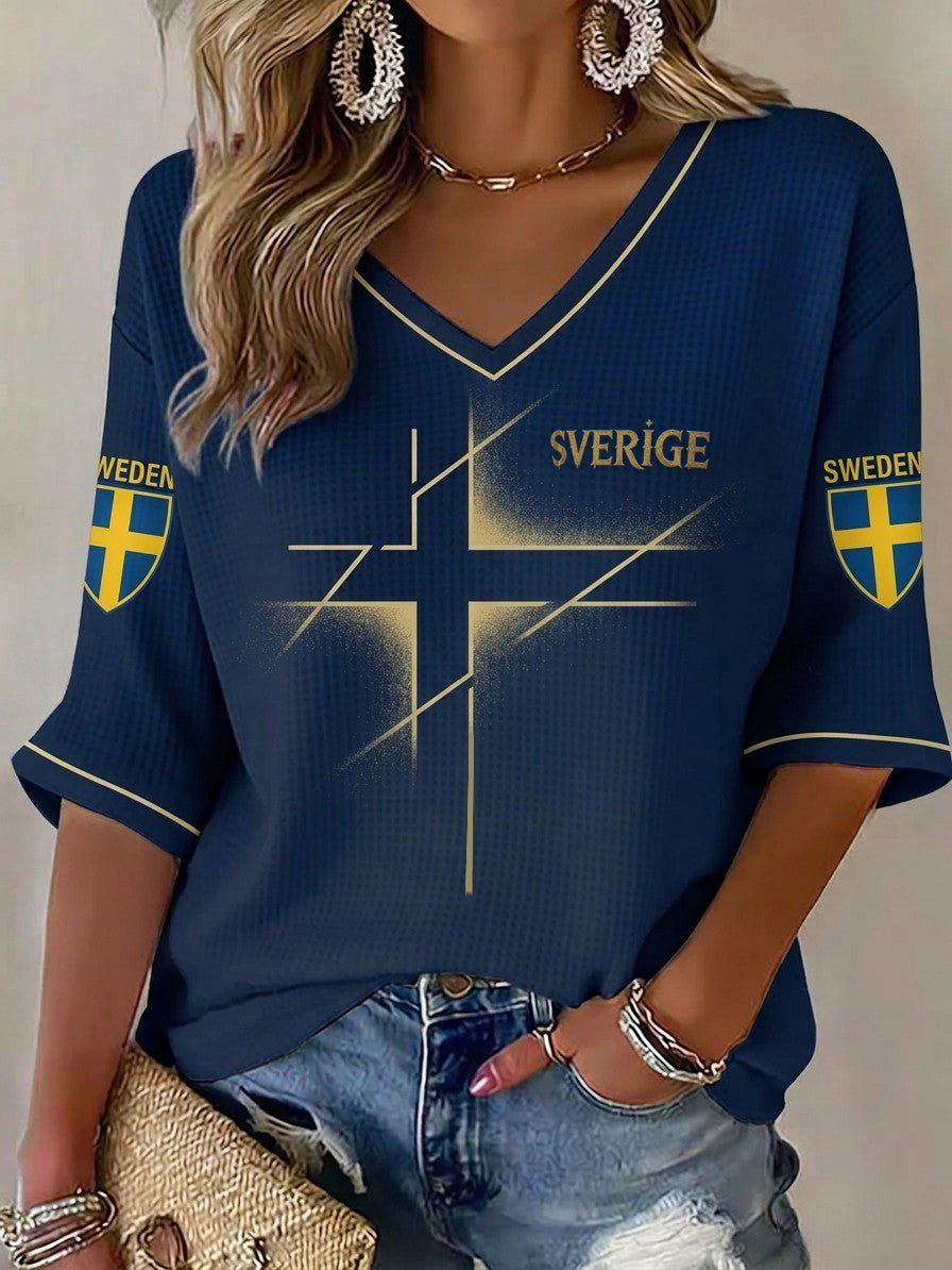 Dammens retro svensk fotbollsläkare 2026 tryckt topp