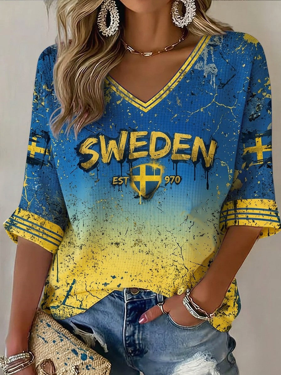 Dammens retro svensk fotbollsläkare 2026 tryckt topp