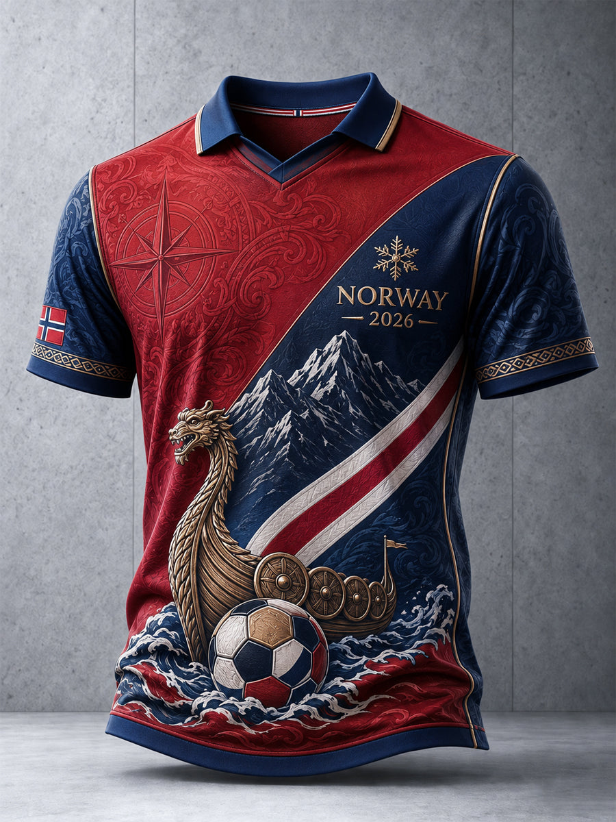 Herrers 2026 Norge klassisk hverdagsfotballtrøye